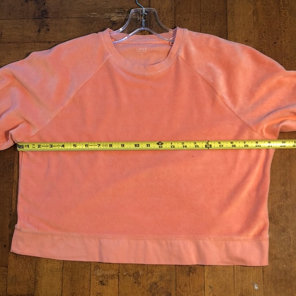 GAP peach velour long sleeve sweatshirt top size small - Picture 4 of 9